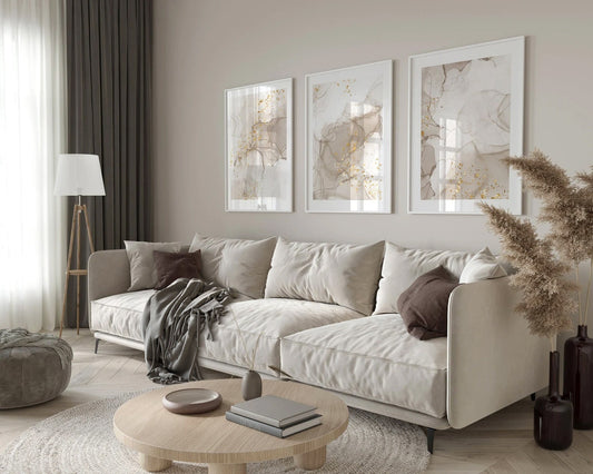 3-er Set Marmor Poster b106