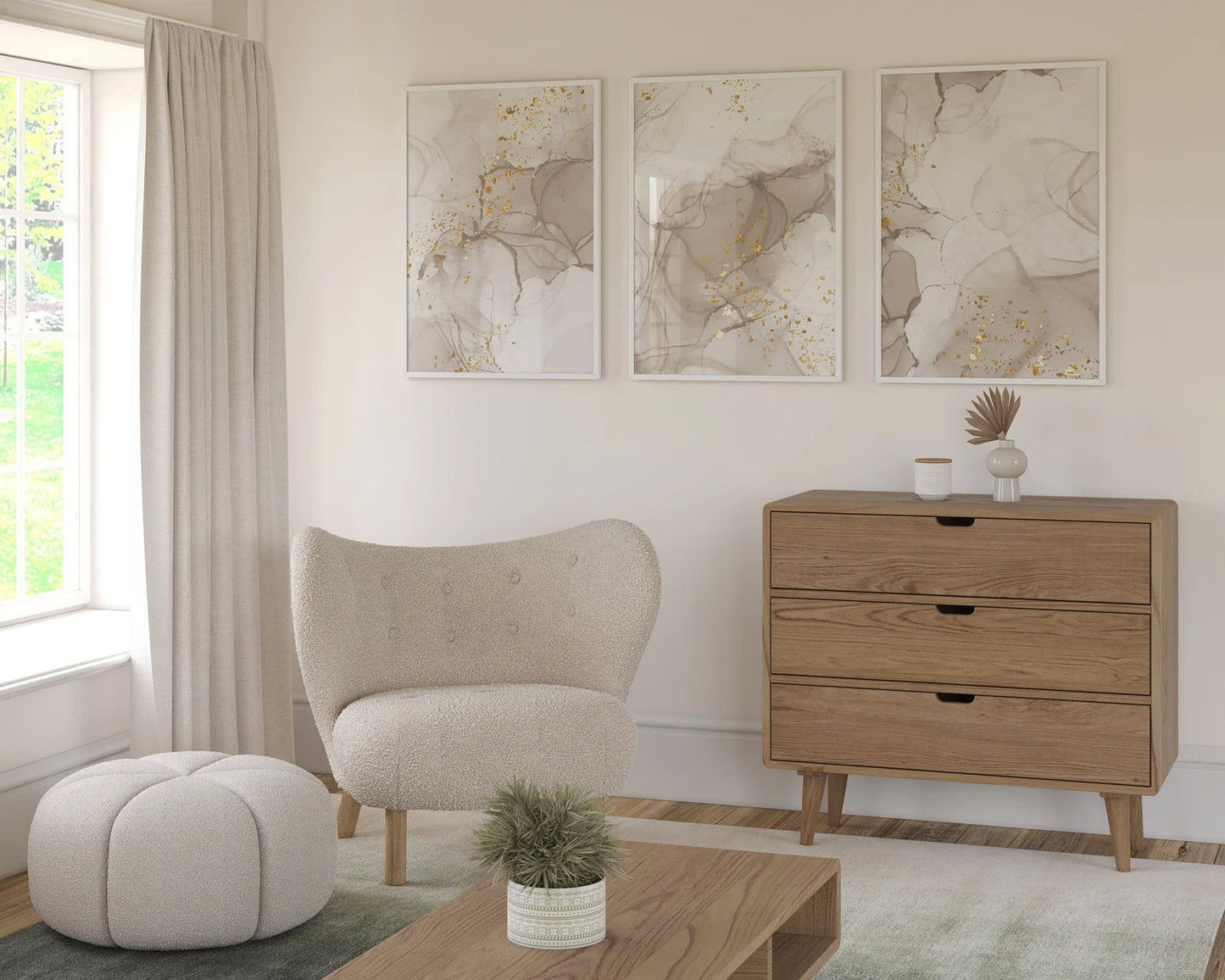 3-er Set Marmor Poster b106