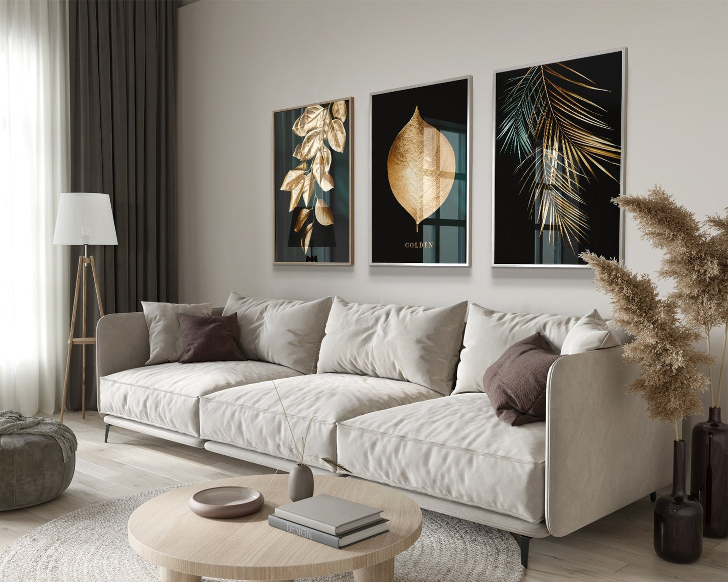 3er-Set Goldene Blätter k111