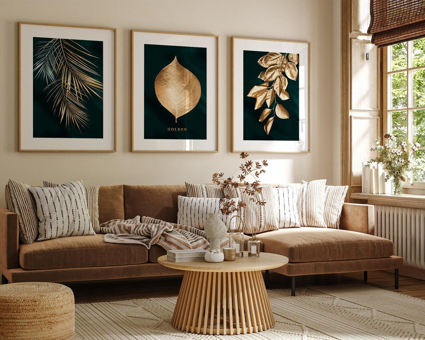 3er-Set Goldene Blätter k111