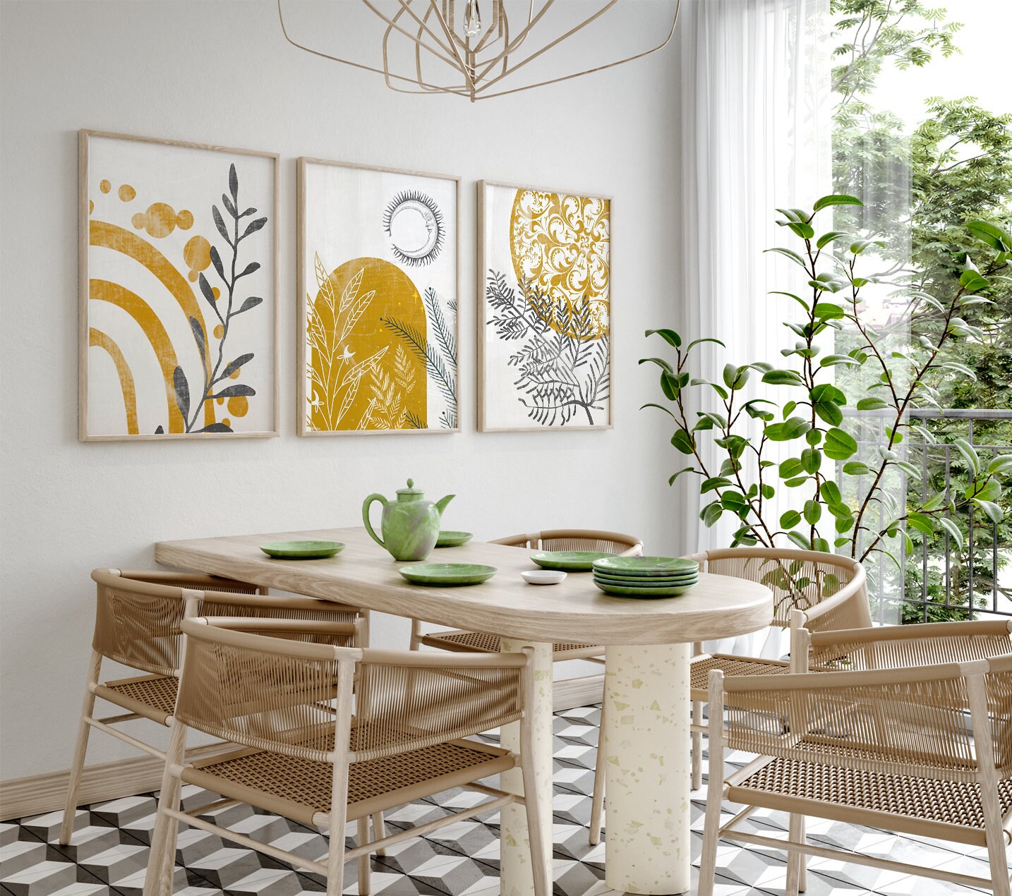 3er-Set Poster Boho b222