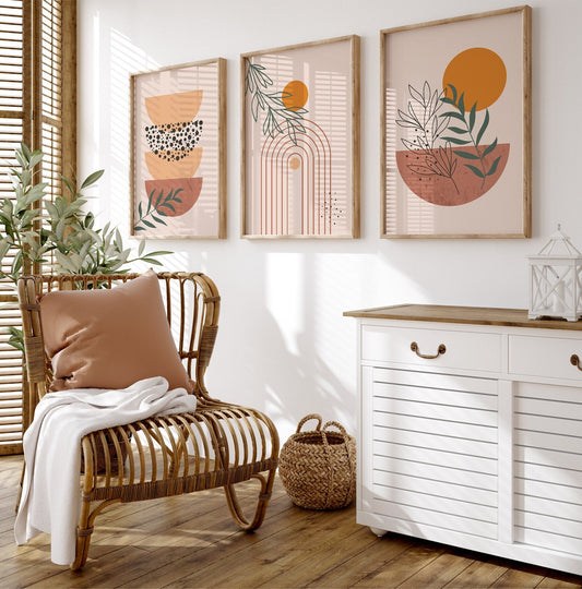 3er-Set Boho Wandbilder b270